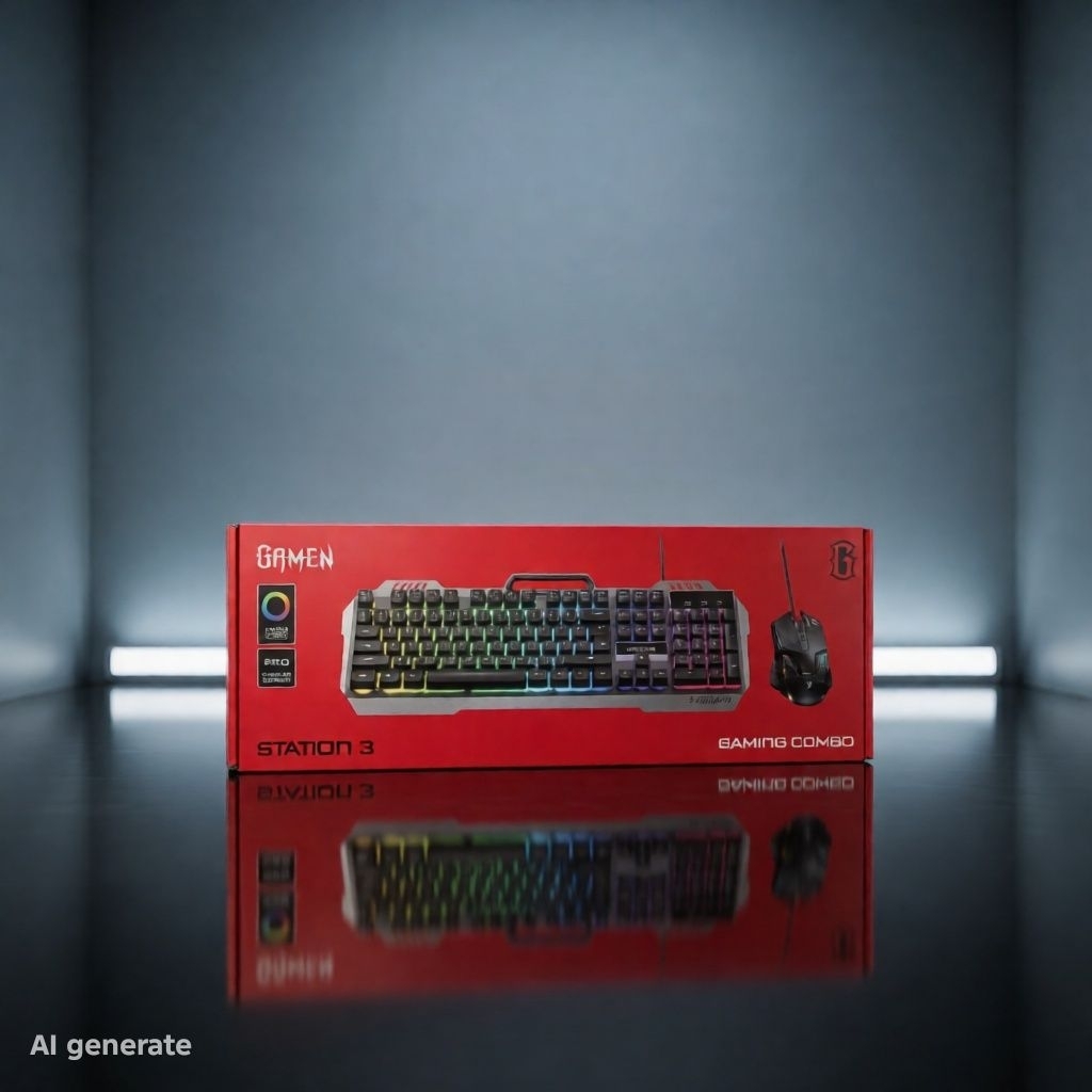 Keyboard Mouse Kabel Gaming Gamen Station 3 RGB