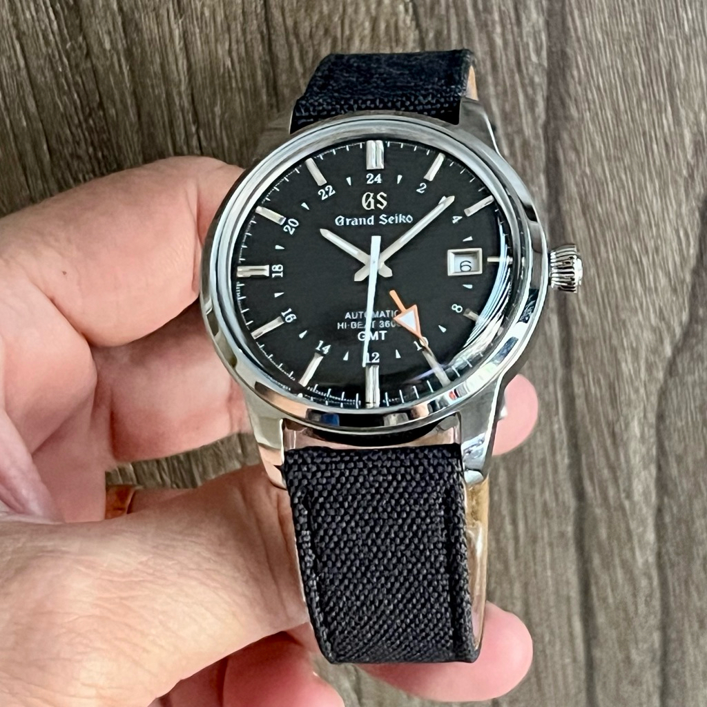 Grand Seiko Elegance GS Mod black ripple dial 40mm jam tangan