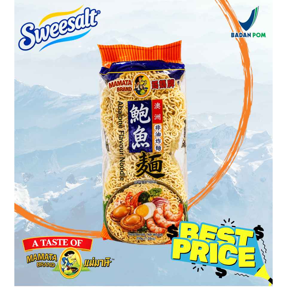 Mamata brand abalone flavor noodle - mie kering isi 4 rasa abalone 220g