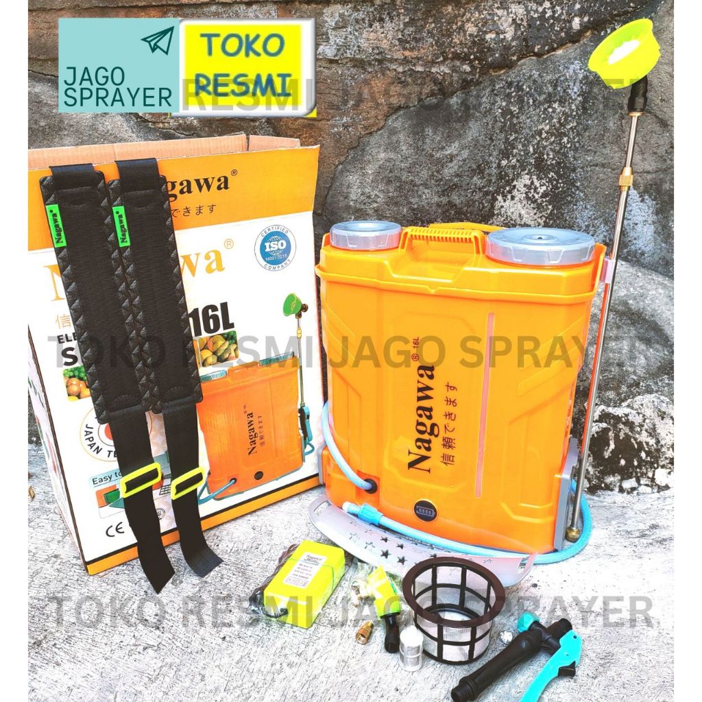 Toko RESMI 2026 Nagawa 16L, 7 Liter / menit ISO Jepang Sprayer Elektrik Tangki Tengki Alat Semprot P