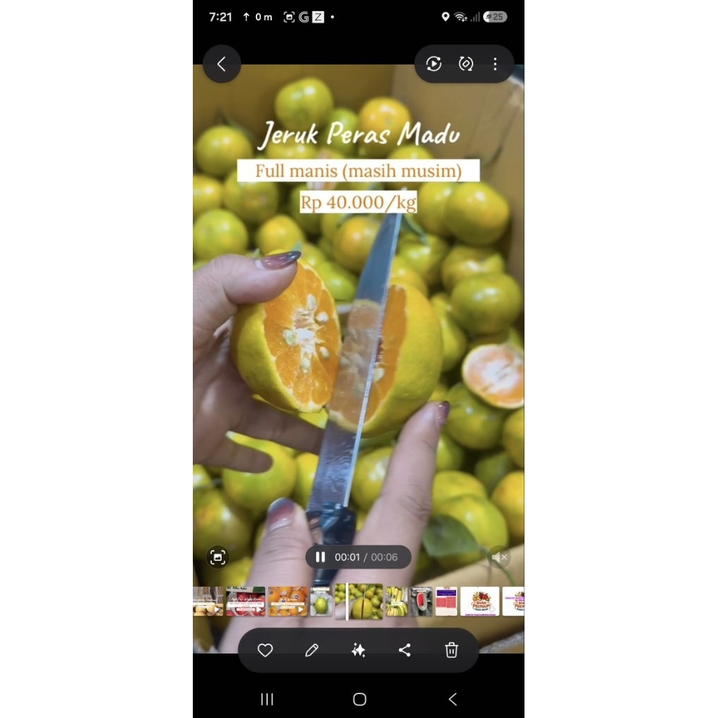 Pre Oder "Buah Premium Pasar Induk" (PO Buah Premium Pasar Induk) - Jeruk Peras Madu