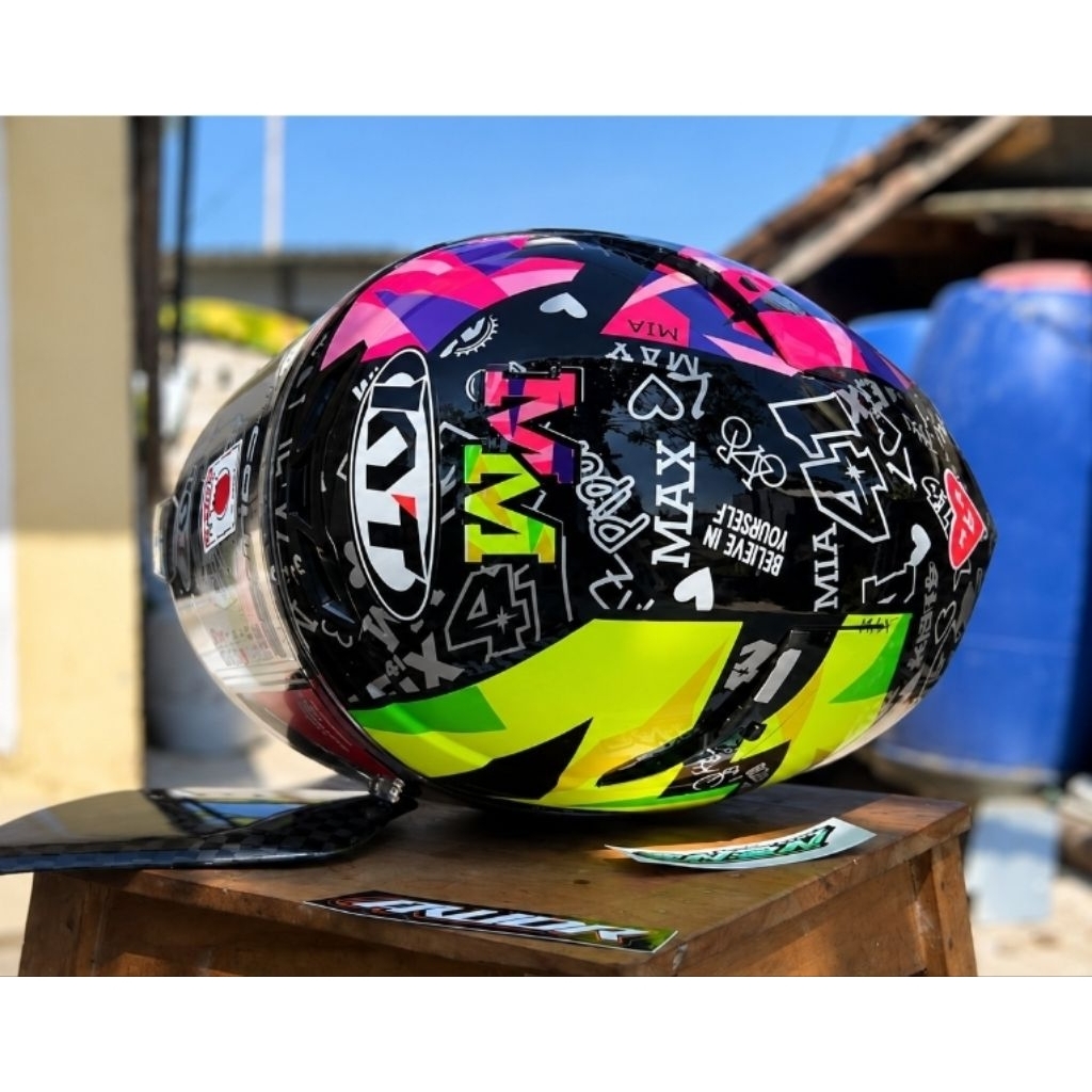 KYT TT-COURSE REPAINT WD MOTIF ESPARGARO BLACK
