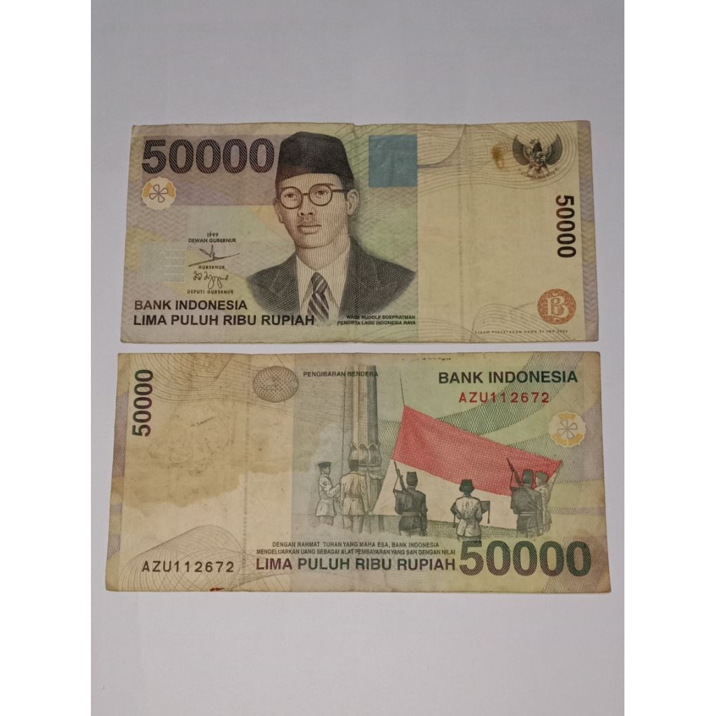 Uang kuno 50000 rupiah WR Supratman tahun 1999
