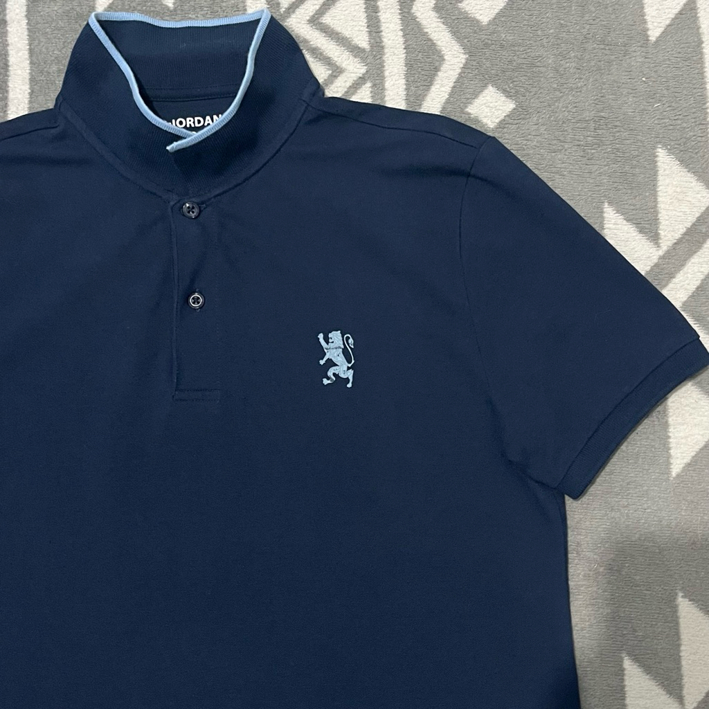 Polo Shirt By Giordano Mini Lion Navy