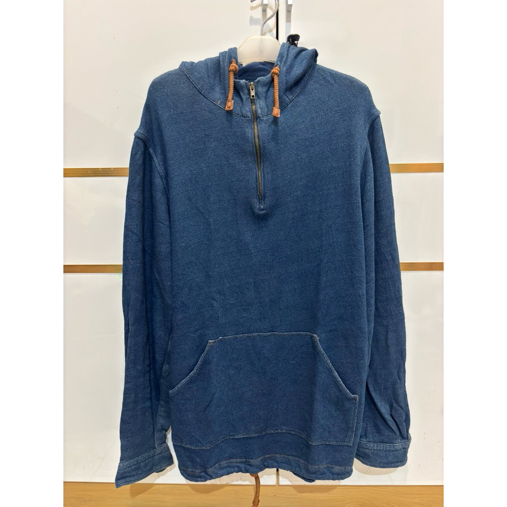 Jaket hoodie Zara Man denim