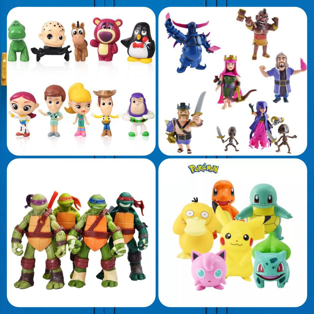 ACTION FIGURE TOY STORY CLASH OF CLANS TMNT POKEMON STREET FIGHTER DORAEMON DINOSAURUS NAILONG NARUT