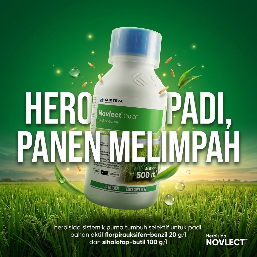 Herbisida NOVLECT 120 EC - Obat Rumput Padi Paling Ampuh & Cepat