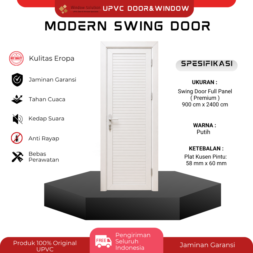 Pintu Swing 1 Daun Full Panel ( Premium ), Ukuran 900 x 2400, Merek CONCH