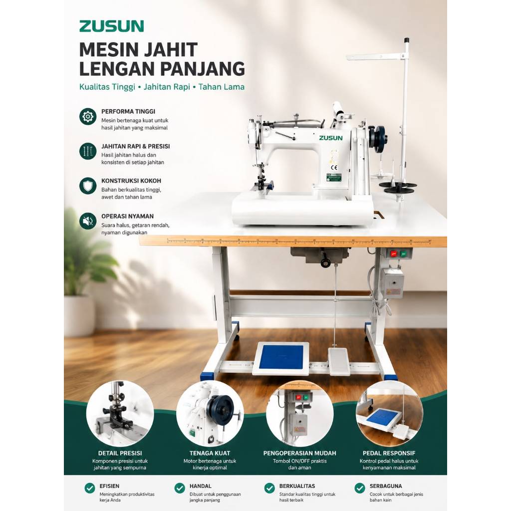 ZUSUN CM-927 / CM-927PLB Mesin Jahit Jeans Make Up / Maice Up / Maik Up (Puller / non Puller)
