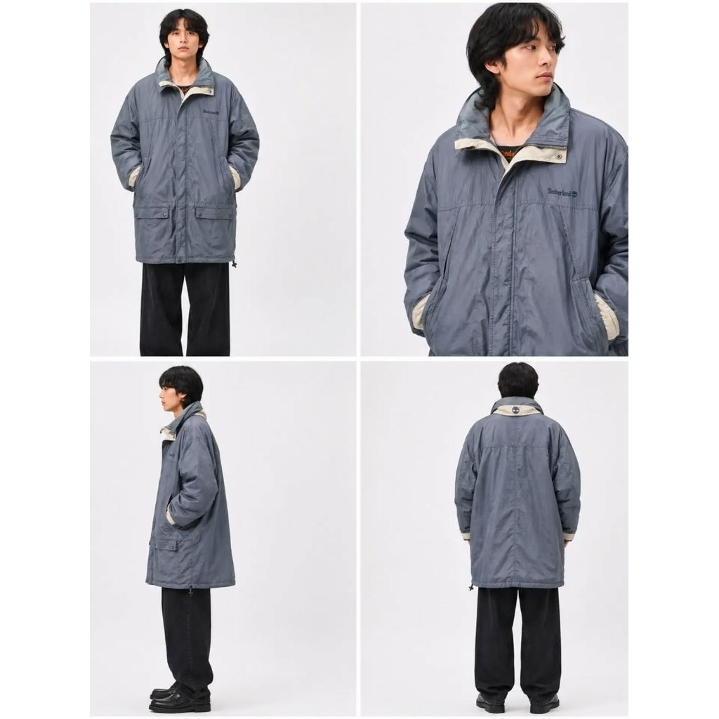 TIMBERLAND - Jaket Outdoor Jaket Pria Outer Pria Abu Abu Size XL
