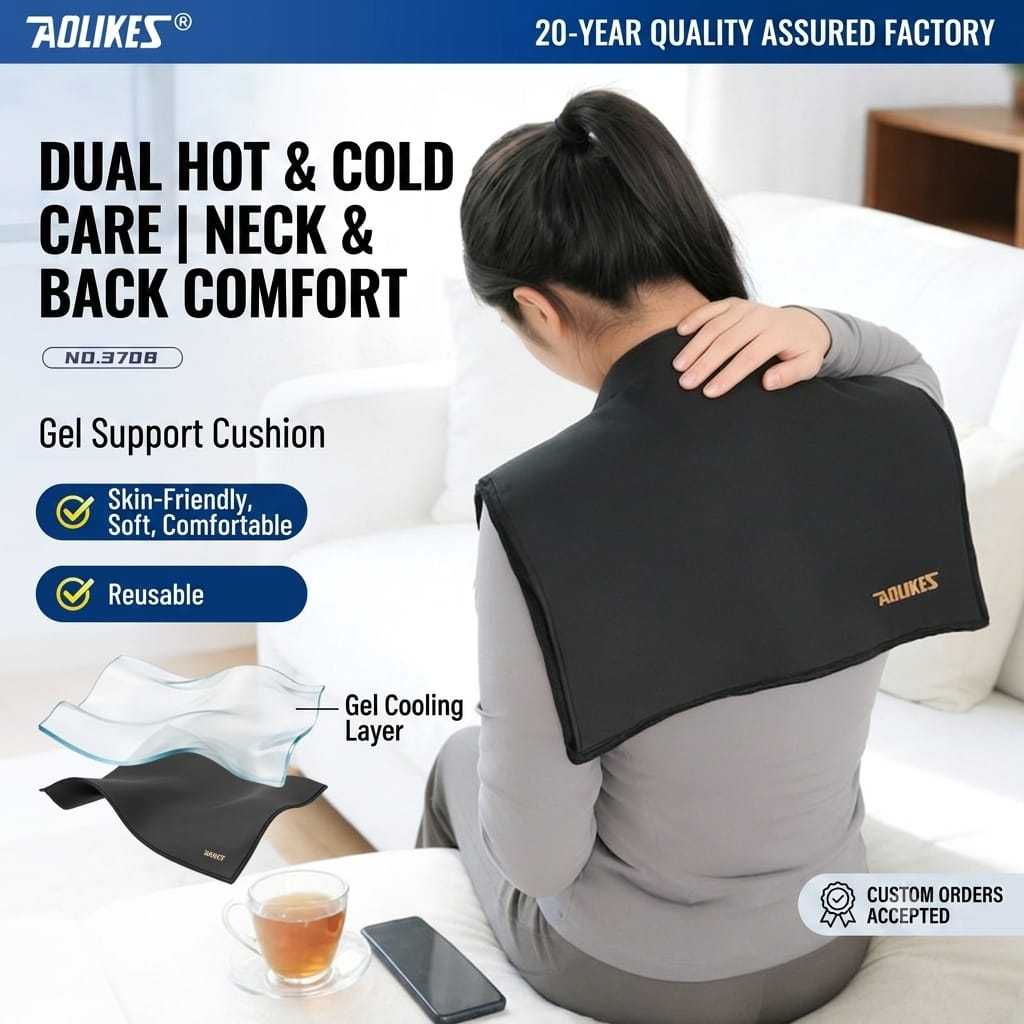 AOLIKES 3708 Penyangga Leher Bahu Punggung Pinggang Bantal Gel Pad Gel Ice Pack Hot Kompres Cedera Otot Keseleo Terkilir