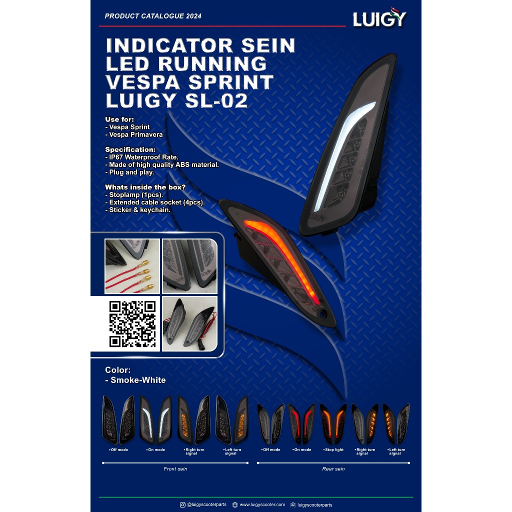 Sein Custom Sein LED Vespa Sprint Primavera Indicator Running SL-02 Luigy