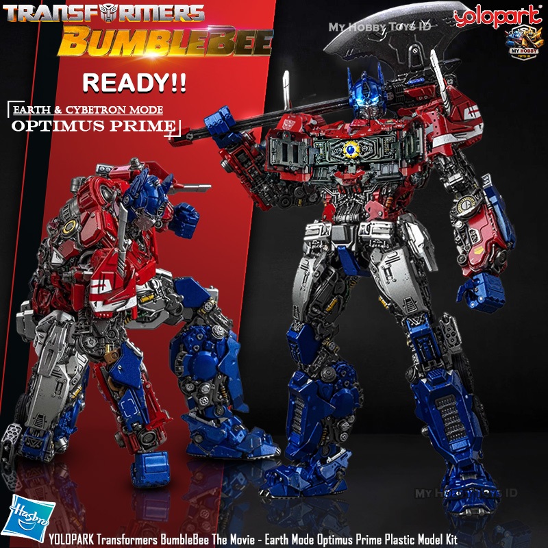Action Figure Optimus Prime Series Bumblebee Movie Cybertron dan Earth Mode LED Model Kit