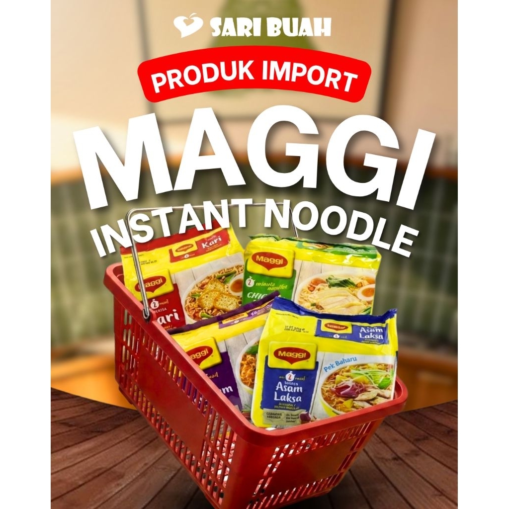Maggi Instant Noodle 5x77 gr / Mie Maggi / Mie Malaysia