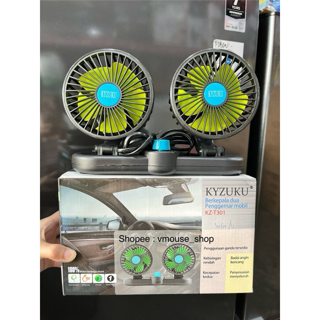 KIPAS ANGIN MOBIL DC KYZUKU KZ-T301 12 VOLT - KIPAS ANGIN MOBIL 12 VOLT - KIPAS MOBIL MURAH - KIPAS 