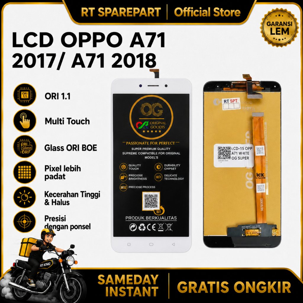 LCD TOUCHSCREEN OPPO A 71 2017/ A71 2018 - ORIGINAL OEM 100%