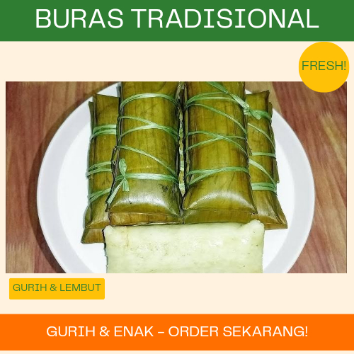 Buras Khas Makassar Gurih & Lembut – Siap Santap Burasa Khas Bugis Makassar – Tradisional, Fresh Set
