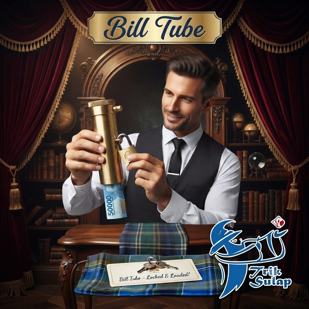 Alat Sulap Bill Tube / Uang Kertas Hilang Dan Muncul Kedalam Tabung Solid