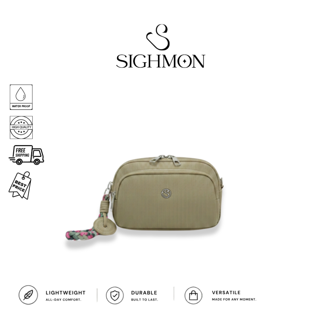 [AURORA] SIGHMON - Tas Selempang Dompet FREE GANTUNGAN Crossbody Bag