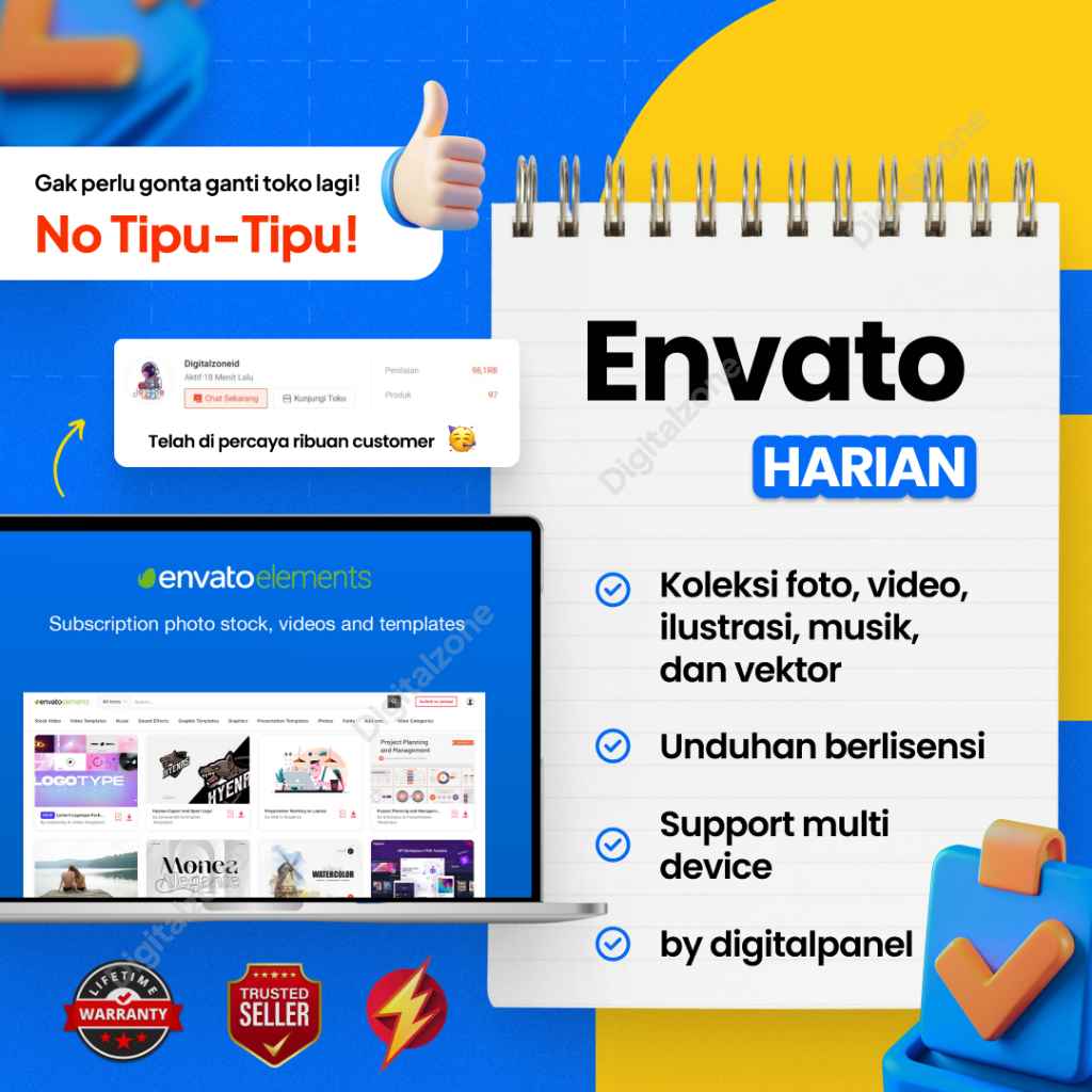 envato harian termurah | envato harian dengan garansi | envato 1 hari | envato 2 hari | envato 3 har