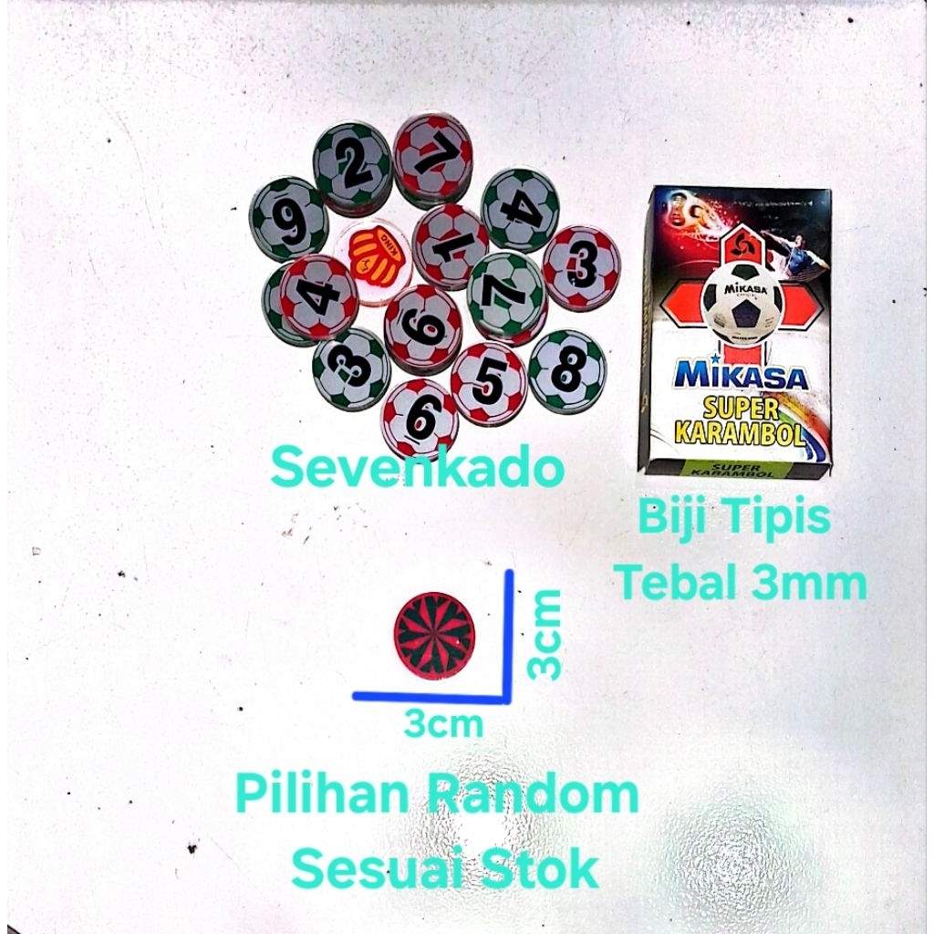 Biji Karambol Tebal / Biji Karambol Tipis / Pelicin Bubuk Kristal Karambol Sakura