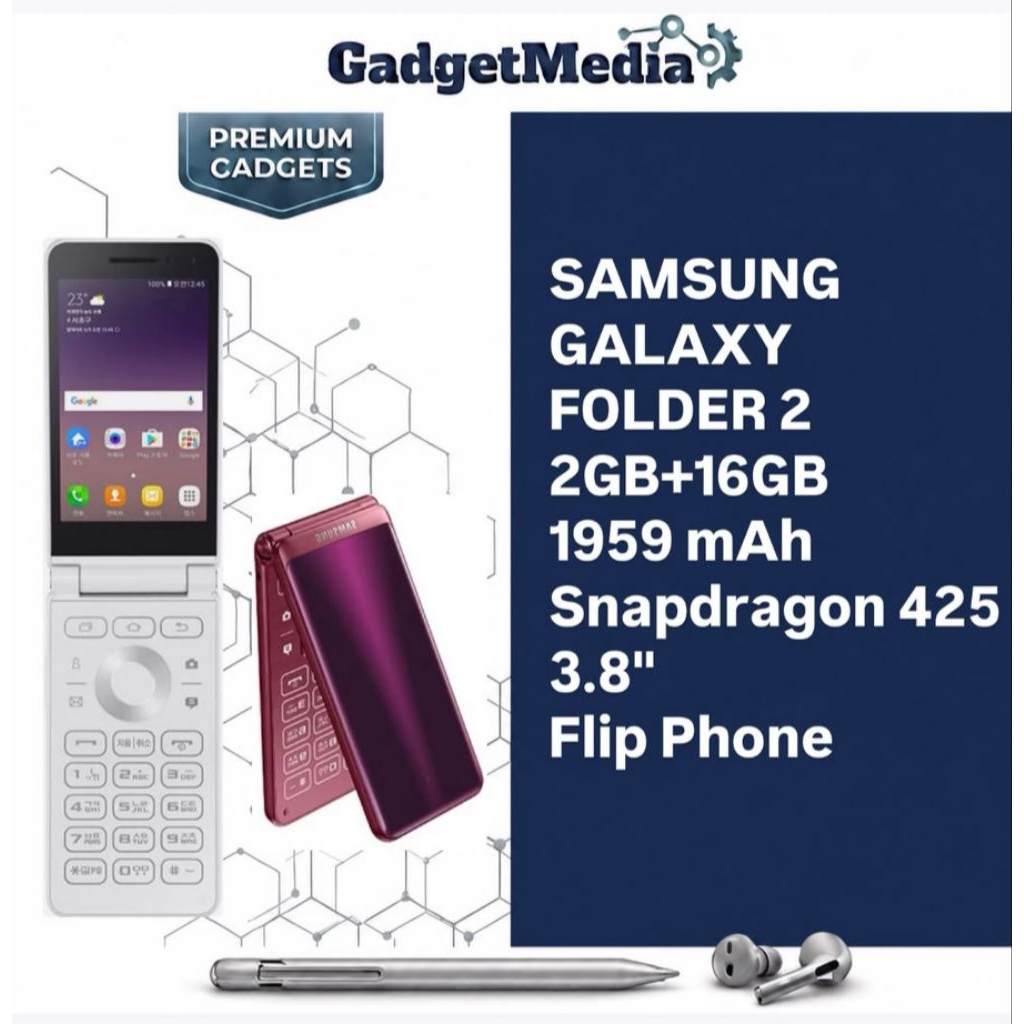 SAMSUNG FOLDER 2 G1650 HANDPHONE ANDROID LIPAT KEYPAD LAYAR SENTUH