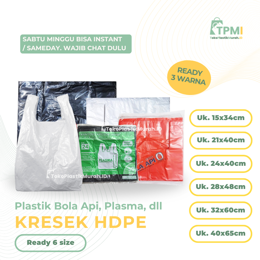 [BISA INSTANT] KRESEK HDPE BOLA API | KANTONG PLASTIK HDPE | KRESEK BOLA API | KRESEK HD | HDPE