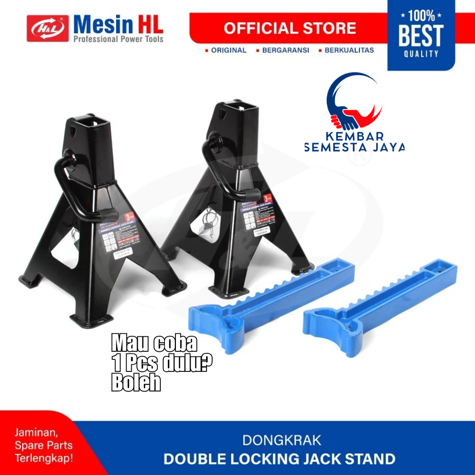 HNL HL H&L PREMIER Jack Stand 6 Ton Heavy Duty GARANSI 1 TAHUN Premium Industrial Set 2Pcs Dongkrak 