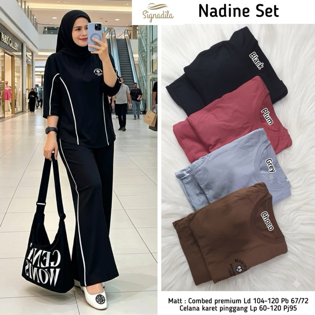 BISA COD // Nadine Set by Signadila // Setelan Celana Simple Stylish