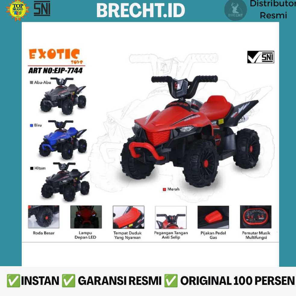 Mainan Anak Motoran Mini ATV Aki Exotic EJP-7744 / EJP 7744 Best Seller ATV