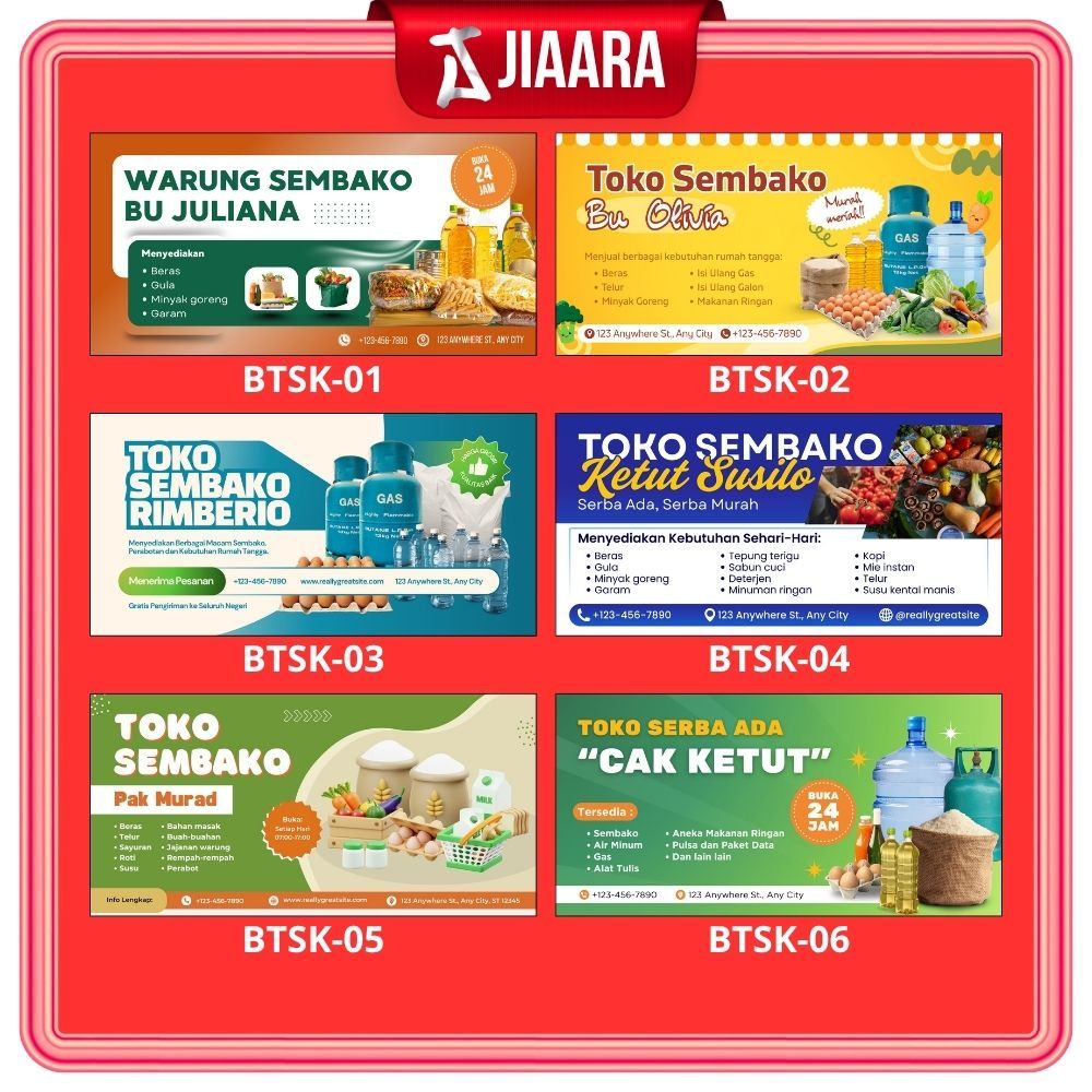 [JIAARA] Banner Toko Sembako / Toko Kelontong