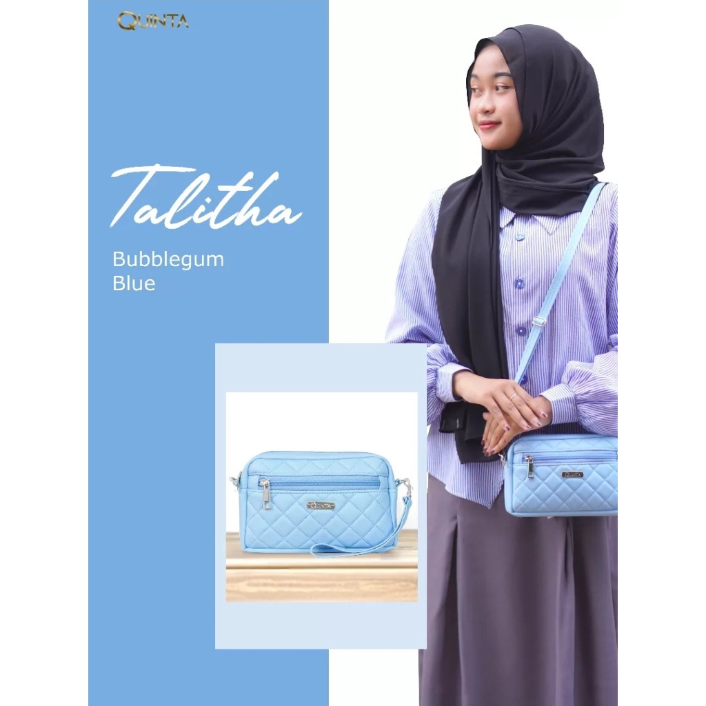 Quinta Tas Selempang Talitha Mini Sling Bag Wanita Muat Hp Hand Bag Lucu Elegan Mewah Berkualitas