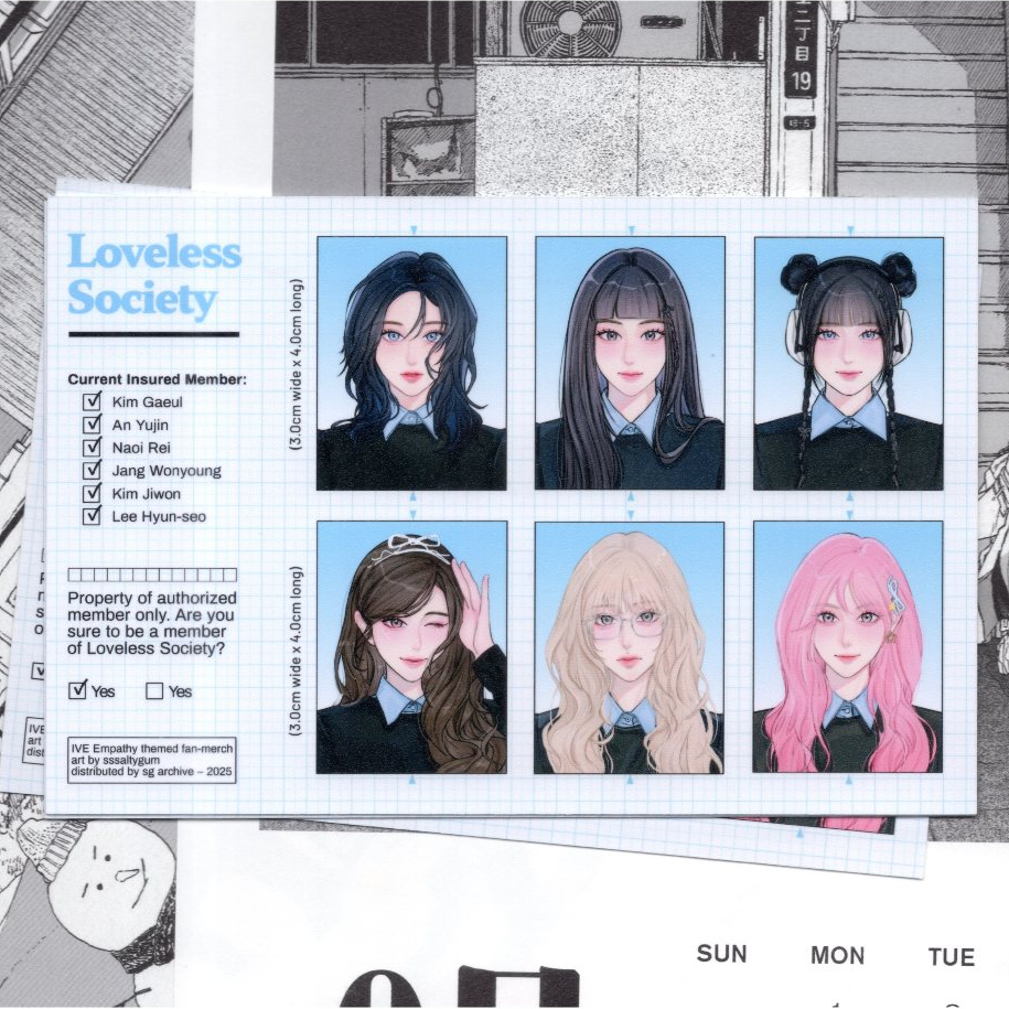 [sssaltygum] IVE Empathy | Loveless Society | PAS ID FOTO PHOTO | PHOTOCARD ID CARD