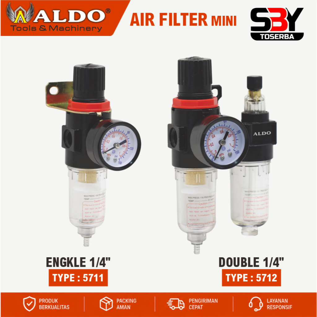 AIR FILTER MINI 1/4” / AIR FILTER REGULATOR / SARINGAN ANGIN KOMPRESSOR MINI / MINI AIR CONTROL FILT