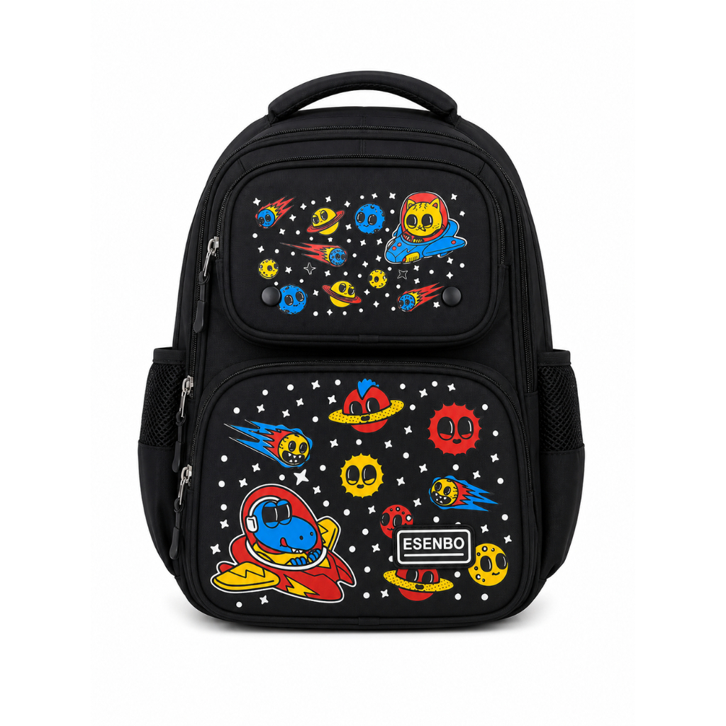 ESENBO - Tas Ransel Sekolah Anak Cwok SD Motif Print Premium Ufo