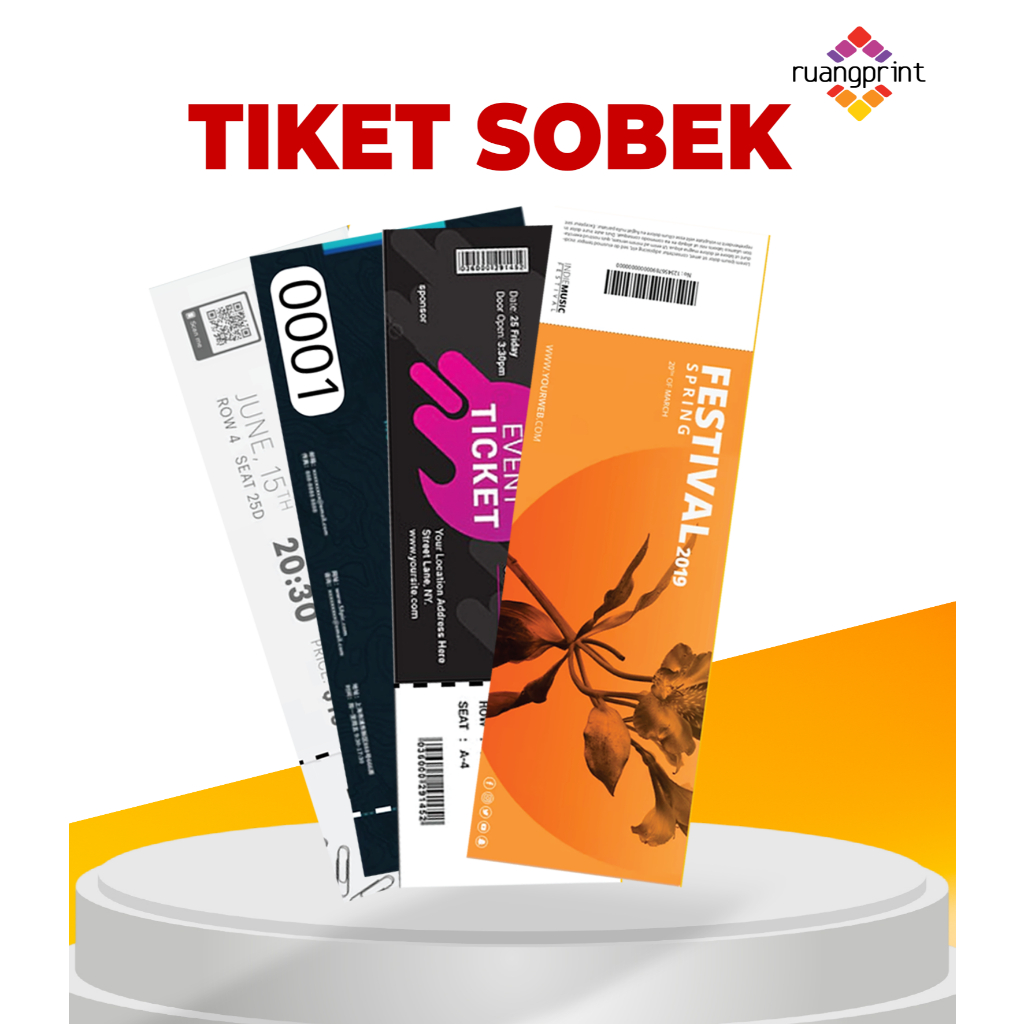 tiket sobek / tiket event / tiket acara / tiket konser / tiket kupon / tiket pameran / Art paper 150