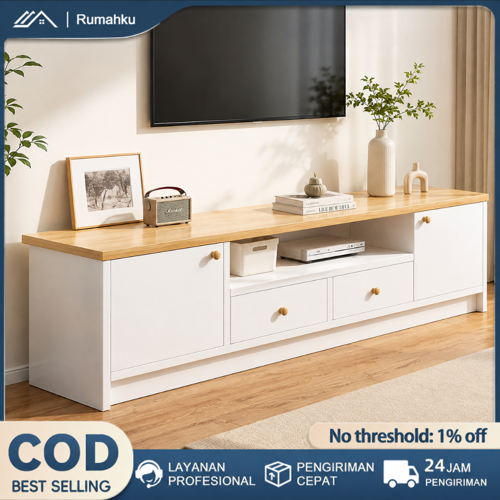 COD Meja TV  Minimalis  Lemari TV  Kayu Rak TV Kabinet Tv Bufet Tv Minimalis Kayu Sederhana untuk Ap