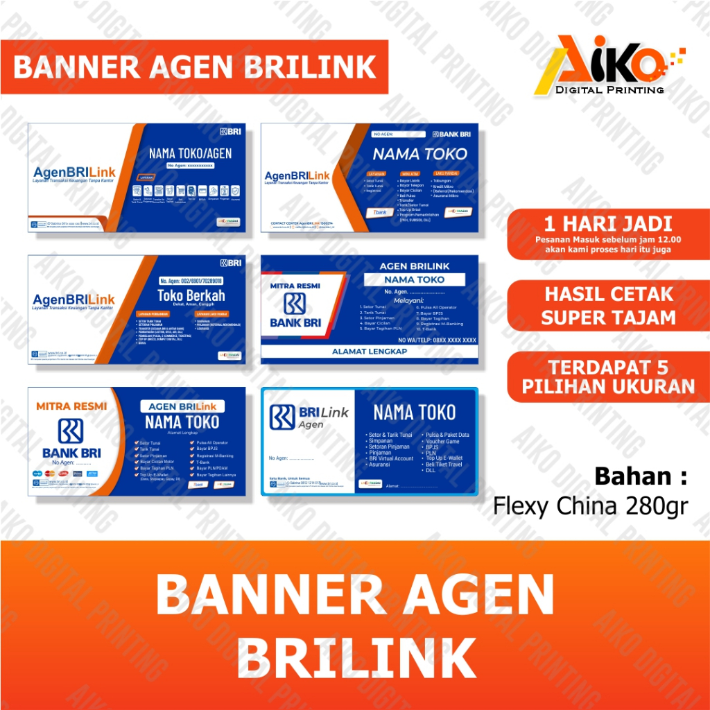 BANNER AGEN BRILink LANDSCAPE | SPANDUK AGEN BRILink | BANNER BRILink BESAR