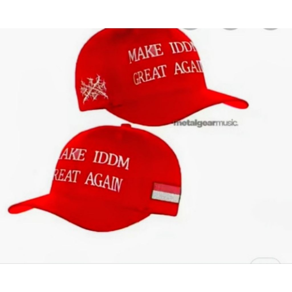 Topi IDDM merah - Indonesian Death Metal