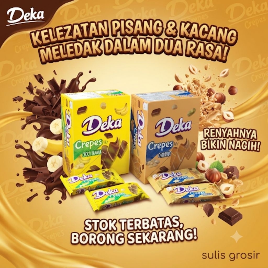Deka Crepes Chocobanana - Choconut 1 Box Isi 12 pcs