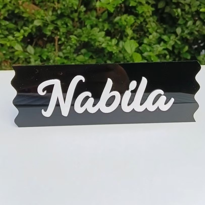 Nama Papan Timbul akrilik / Nama Pintu Kamar /Nama Timbul Akrilik