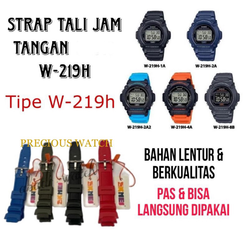 STRAP TALI JAM TANGAN  W 218 W218 W-218 W 218H W218H W 218H W-219 W-219H  W-219H RUBBER STRAP TALI J