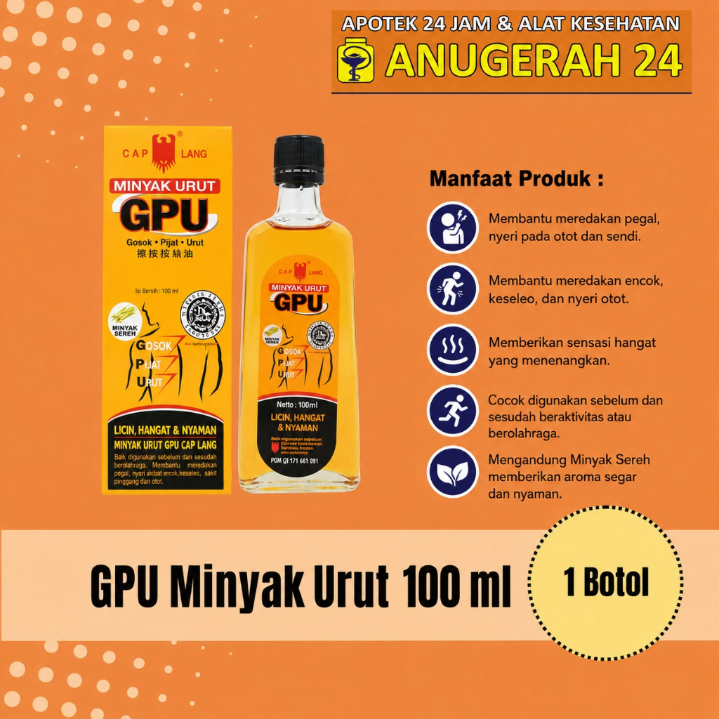 Minyak Urut GPU 100 Ml
