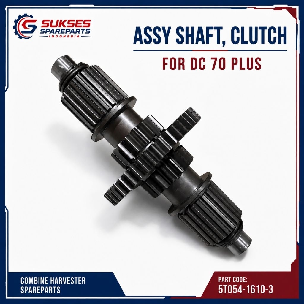 GIGI BELOK SET DC 70 PLUS | ASSY SHAFT, CLUTCH DC 70 PLUS 5T054-1610-3 | Grosir Spareparts Combine