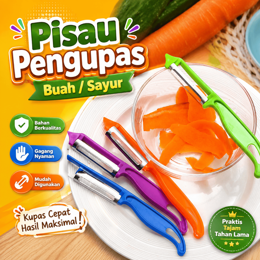 Pisau Pengupas Kulit Buah Sayur Wortel Kentang Apel Alat Kupas Fruit Peeler / Pisau Pengupas Kulit B