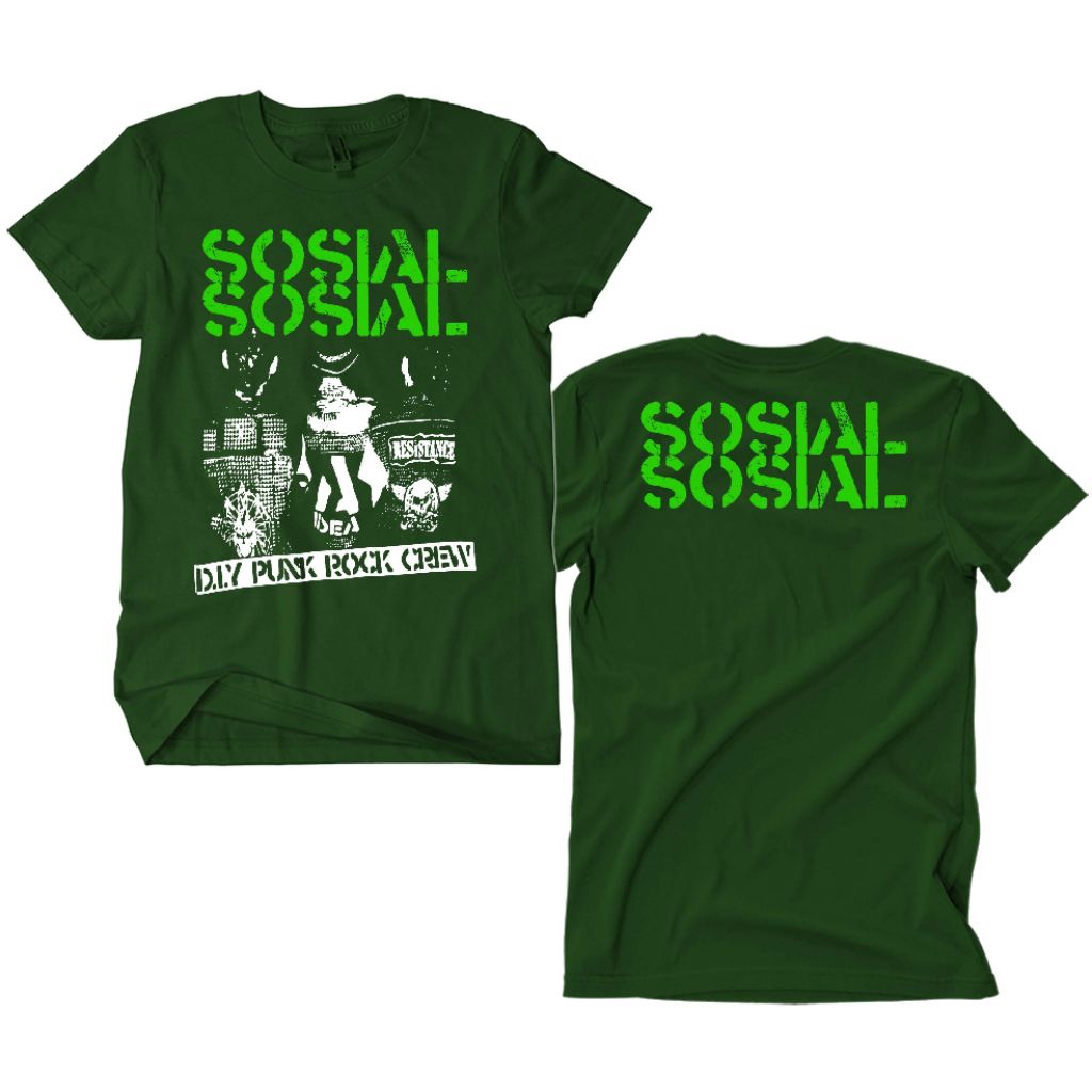 Kaos Band Punk Sosial Sosial - DIY Punk Rock Crew army
