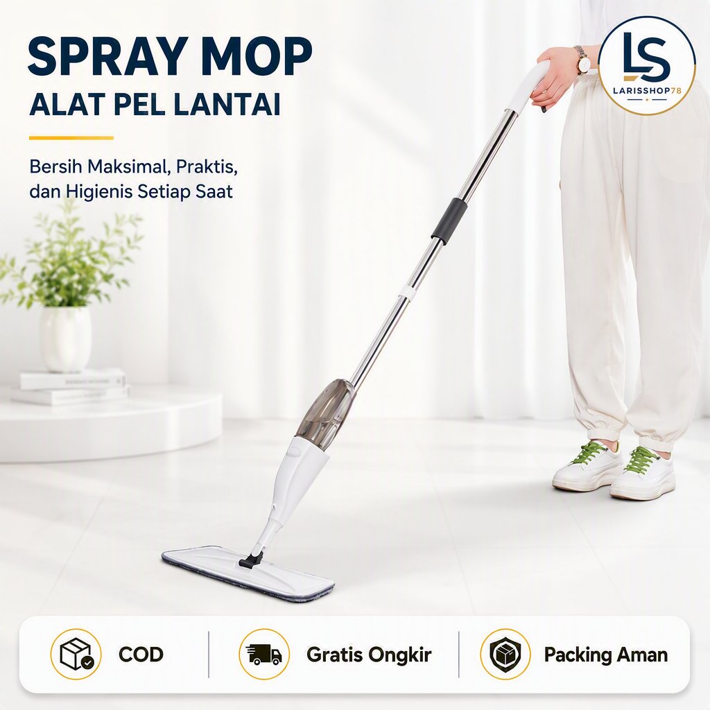 Alat Pel Lantai Praktis Spray Mop Ultra Mop Pel Lantai Super Mop Alat Pembersih Lantai Pel Pembersih