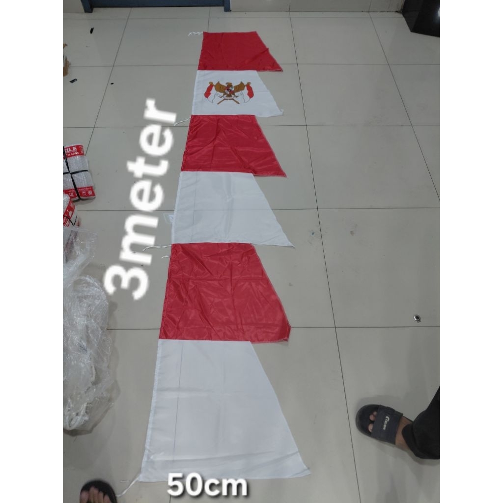 umbul umbul merah putih 3meter 6 sambungan