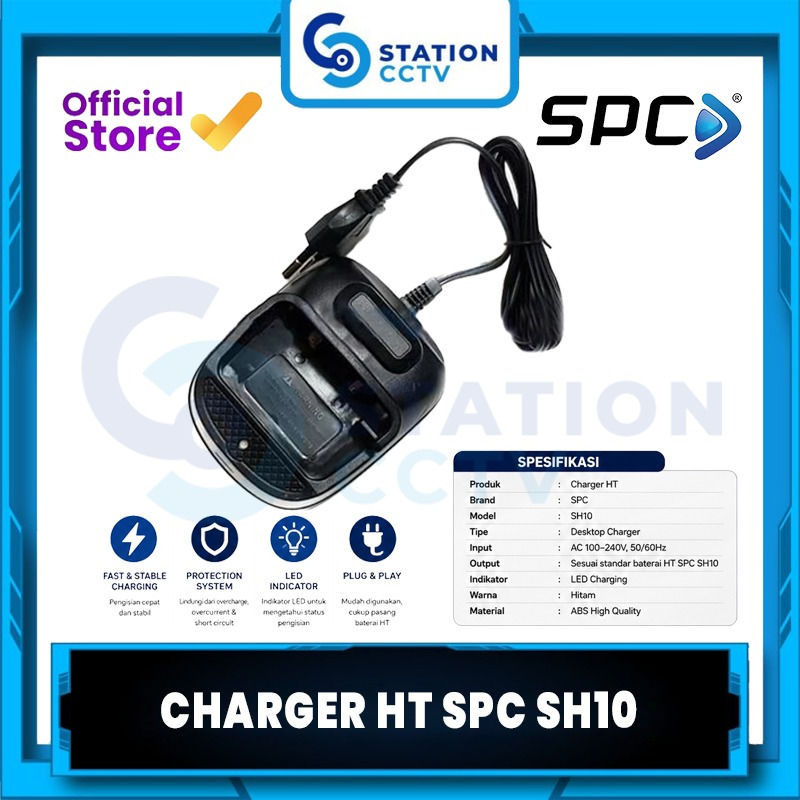 Charger HT SPC SH 10 Handy Talkie UHF / Charger HT SPC Original