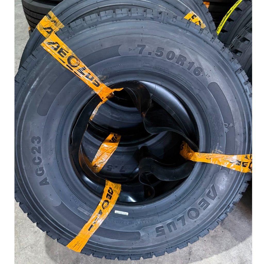 Aeolus AGC23 7.50 R16 122/118L Ban Truk Engkel / Canter / Elf Set Inner Tube Flap